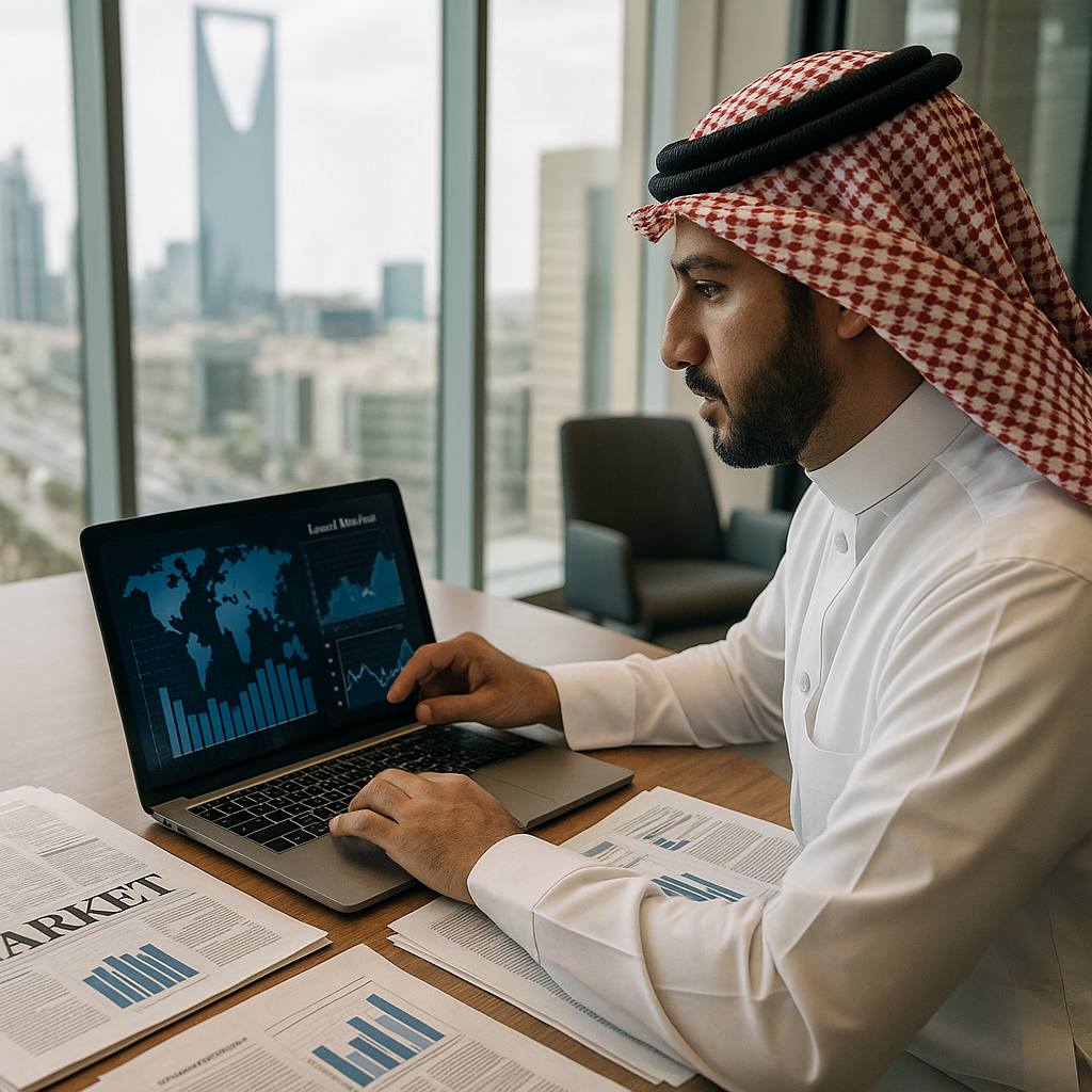 مستشار اقتصادي سعودي يحلل الأسواق المحلية والعالمية باستخدام الحاسوب والتقارير – Economic Consulting Saudi Arabia.
